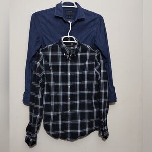 Bundle Of 2 Banana Republic Untucked Slim Fit & Grand Slim Fit Long-sleeve Shirt